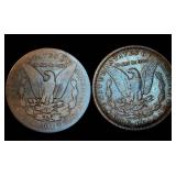 1883-S and 1880-S Morgan Dollars