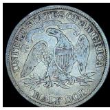 1871 Seated Half Dollar, cleaned