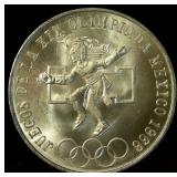 1968 Mexico Olympiad Silver Coin, details