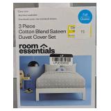 Room Essentials - Cotton Blend Sateen Duvet Cover and Sham Set