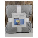Room Essentials - Oversized Quilted Wearable Blanket Gray 60x80