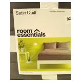 Room Essentials - Gray Full/Queen Satin Quilt