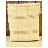 Threshold - 300 Thread Count Scalloped Edge Plaid Sheet Set Cream/Green