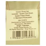 Threshold - 300 Thread Count Scalloped Edge Plaid Sheet Set Cream/Green