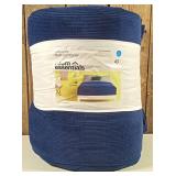 Room Essentials - Full/Queen Corduroy Plaid Comforter Navy Blue