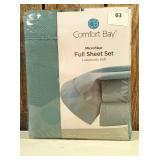 Comfort Bay - Teal Microfiber Full Sheet Set