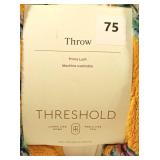 Threshold - Oversized Printed Floral Prima Lush Throw Blanket Gold