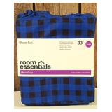 Room Essentials - Blue & Black Microfiber Sheet Set
