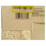 Room Essentials - Full/Queen Wavy Jacquard Plush Blanket WHITE 90in x 92in