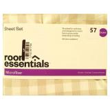 Room Essentials - Queen Beige Gingham Microfiber Sheet Set