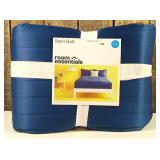 Room Essentials - King Dark Blue Satin Quilt