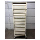 WOW MSRP $5000 Herman Miller Milcare Mobile Multi-Drawer Storage Cabinet - Features Smooth Roll-Up Tambour Accordion Door with Lock - Durable, Clean Design Ideal for Medical, Lab, or Office Use - Exce