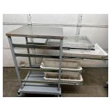Logicell Multi-Drawer Storage Medical Transport Cart - Adjustable Slide Out Drawer Bin Trays with Dividers for Easy Organization - Bumper Guards & Locking Wheels - Great Condition!