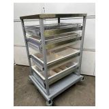 Logicell Multi-Drawer Storage Medical Transport Cart - Adjustable Slide Out Drawer Bin Trays with Dividers for Easy Organization - Bumper Guards & Locking Wheels - Great Condition!