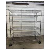 Metro High Quality Heavy Duty 6-Tier Stainless Steel Chrome Finish NSF Wire Storage Cart Truck - Quick Item and Supply Relocation, Smooth Casters for Minimal Effort Transfers - Great Condition!