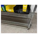 High Quality Heavy Duty 5-Tier Stainless Steel Chrome Finish NSF Wire Storage Cart Truck - Open Metal Construction for Visibility and Airflow, Versatile for Kitchens, Offices, Warehouses, etc. - Great
