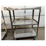 Lakeside Stainless Steel 3-Tier Utility Service Cart - Ergonomic Handles for Effortless Maneuverability, Suitable for Many Service-Related Use, Easy to Keep Surfaces Clean - Great Condition!