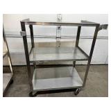 Lakeside Stainless Steel 3-Tier Utility Service Cart - Ergonomic Handles for Effortless Maneuverability, Suitable for Many Service-Related Use, Easy to Keep Surfaces Clean - Great Condition!