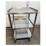 MSRP $500 Lakeside® 359 Square Stainless Steel Mobile Equipment Stand, 3 Shelves, 300 lbs. Capacity 18"x16"x30" Great Condition!