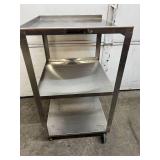 MSRP $500 Lakeside® 359 Square Stainless Steel Mobile Equipment Stand, 3 Shelves, 300 lbs. Capacity 18"x16"x30" Great Condition!