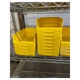 Lot of Mixed Sizes Storage Supply Item Organizer Tray Boxes Bins - Yellow & Clear Color - For Medical Cart Drawers Or Miscellaneous Tools - Cart Not Included!