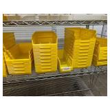 Lot of Mixed Sizes Storage Supply Item Organizer Tray Boxes Bins - Yellow & Clear Color - For Medical Cart Drawers Or Miscellaneous Tools - Cart Not Included!