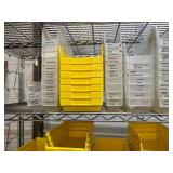 Lot of Mixed Sizes Storage Supply Item Organizer Tray Boxes Bins - Yellow & Clear Color - For Medical Cart Drawers Or Miscellaneous Tools - Cart Not Included!