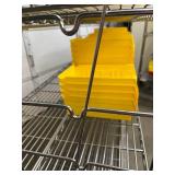 Lot of Mixed Sizes Storage Supply Item Organizer Tray Boxes Bins - Yellow & Clear Color - For Medical Cart Drawers Or Miscellaneous Tools - Cart Not Included!
