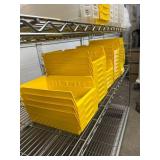 Lot of Mixed Sizes Storage Supply Item Organizer Tray Boxes Bins - Yellow & Clear Color - For Medical Cart Drawers Or Miscellaneous Tools - Cart Not Included!