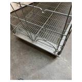 High Quality Heavy Duty 4-Tier Stainless Steel Chrome Finish NSF Wire Storage Cart Truck - Easy Clean-Up Between Shelves, Strong Solid Support for Various Items and Supplies - Great Condition! Bins No