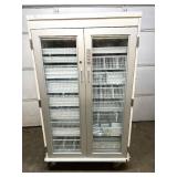 WOW MSRP $8500 Medical Grade Heavy Duty Metal Glass Double Door Storage Cabinet with Multi Slideout Organizer Baskets! (Keypad Lock Works - No Code Contact Maker For Reset) - Great Condition! Who woul