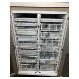 WOW MSRP $8500 Medical Grade Heavy Duty Metal Glass Double Door Storage Cabinet with Multi Slideout Organizer Baskets! (Keypad Lock Works - No Code Contact Maker For Reset) - Great Condition! Who woul