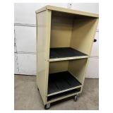 2-Shelf Storage Supply Cart - Suitable for Various Uses, Books, Documents, and Many Other Items - Durable Handle for Transport and Smooth Surface Table - Great Condition!