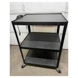 PIX Mobile AV-Series DA-LITE Advance 2-Shelf Audio Visual Cart - Integrated Power Strip and Cord Wrap-Around, Wide Shelves for Storage Use - Good  Condition!