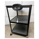 PIX Mobile AV-Series DA-LITE Advance 2-Shelf Audio Visual Cart - Integrated Power Strip and Cord Wrap-Around, Wide Shelves for Storage Use - Good  Condition!