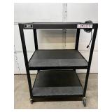 PIX Mobile AV-Series DA-LITE Advance 2-Shelf Audio Visual Cart - Integrated Power Strip and Cord Wrap-Around, Wide Shelves for Storage Use - Good  Condition!
