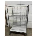 Metro High Quality Heavy Duty 60"x34.5"x24" 3-Tier Stainless Steel Chrome Finish NSF Wire Storage Cart Truck - Durable & Adjustable Shelves, Good for Various Settings - Great Condition!