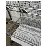Metro High Quality Heavy Duty 60"x34.5"x24" 3-Tier Stainless Steel Chrome Finish NSF Wire Storage Cart Truck - Durable & Adjustable Shelves, Good for Various Settings - Great Condition!