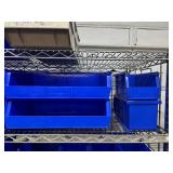 Lot of Mixed Sizes Storage Supply Item Organizer Tray Boxes Bins - Mostly Blue Colors, Yellow, Red - For Medical Cart Drawers Or Miscellaneous Tools - Cart Not Included!