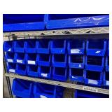 Lot of Mixed Sizes Storage Supply Item Organizer Tray Boxes Bins - Mostly Blue Colors, Yellow, Red - For Medical Cart Drawers Or Miscellaneous Tools - Cart Not Included!