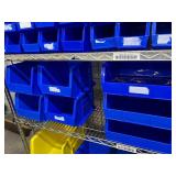 Lot of Mixed Sizes Storage Supply Item Organizer Tray Boxes Bins - Mostly Blue Colors, Yellow, Red - For Medical Cart Drawers Or Miscellaneous Tools - Cart Not Included!