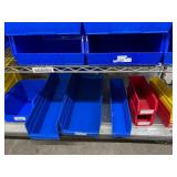Lot of Mixed Sizes Storage Supply Item Organizer Tray Boxes Bins - Mostly Blue Colors, Yellow, Red - For Medical Cart Drawers Or Miscellaneous Tools - Cart Not Included!