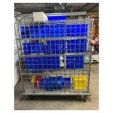 High Quality Heavy Duty 70"x60"x21" 5-Tier Stainless Steel Chrome Finish NSF Wire Storage Cart Truck - Fast Item and Supply Transfers, Smooth Casters for Efficient Mobility - Great Condition! Bins Not