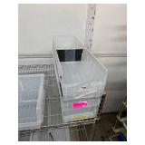 Lot of Mixed Sizes Storage Supply Item Organizer Tray Boxes Bins - Clear Color - For Medical Cart Drawers Or Miscellaneous Tools - Cart Not Included!