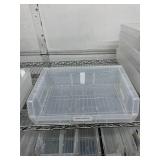 Lot of Mixed Sizes Storage Supply Item Organizer Tray Boxes Bins - Clear Color - For Medical Cart Drawers Or Miscellaneous Tools - Cart Not Included!