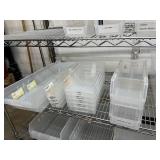 Lot of Mixed Sizes Storage Supply Item Organizer Tray Boxes Bins - Clear Color - For Medical Cart Drawers Or Miscellaneous Tools - Cart Not Included!