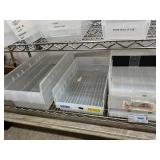 Lot of Mixed Sizes Storage Supply Item Organizer Tray Boxes Bins - Clear Color - For Medical Cart Drawers Or Miscellaneous Tools - Cart Not Included!