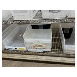 Lot of Mixed Sizes Storage Supply Item Organizer Tray Boxes Bins - Clear Color - For Medical Cart Drawers Or Miscellaneous Tools - Cart Not Included!