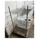 Metro High Quality Heavy Duty 50"x72"x24" 3-Tier Stainless Steel Chrome Finish NSF Wire Storage Cart Truck - Corrosion Resistant Metal Wires, Usable for Different Environments Kitchen, Medical, Etc. -
