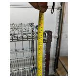 High Quality Heavy Duty 54"x60"x24" 4-Tier Stainless Steel Chrome Finish NSF Wire Storage Cart Truck - Open Airflow Wire Shelving, Durable Steel Racks - Great Condition!